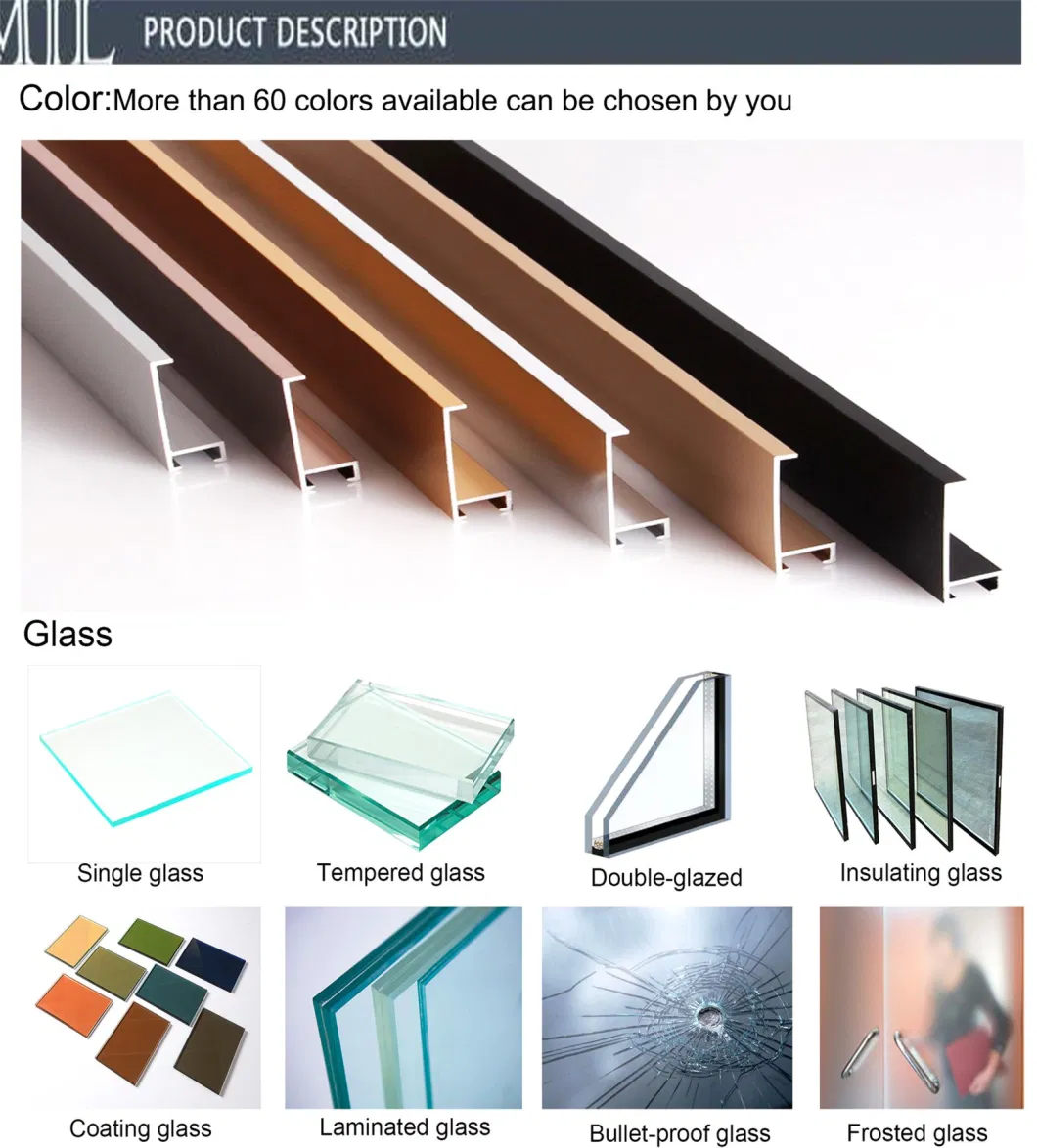 China Factory Price Double Glazed Aluminium Frame Slide House Doors and Windows Aluminum Sliding Door for Sale