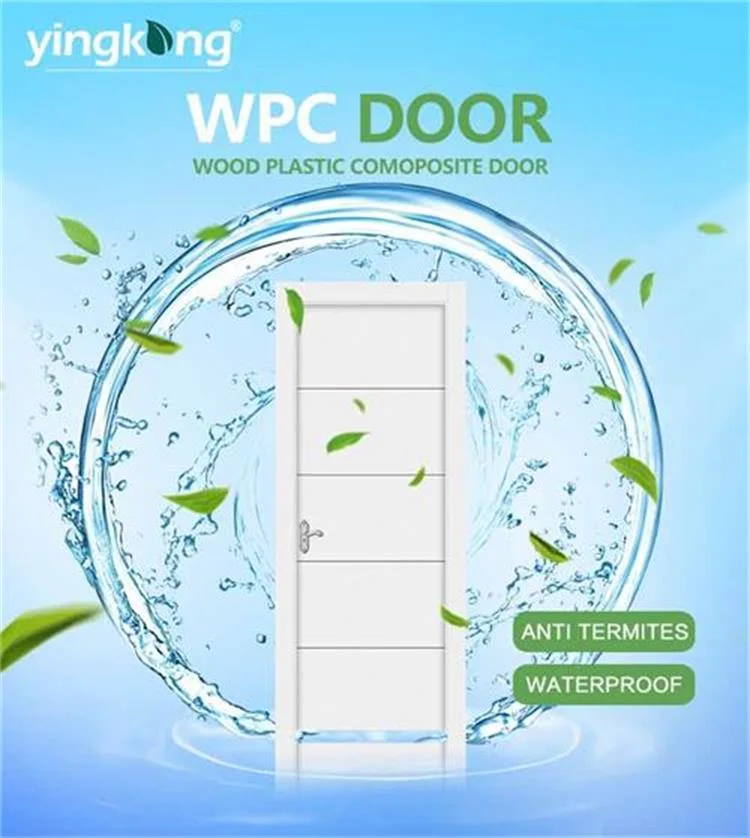 45/40mm White Classic Waterproof and Moistureproof Full WPC Skin Polymer Bedroom Bathroom Kitchen Toliet Study Office Hospital Door with Frame in Israel Market