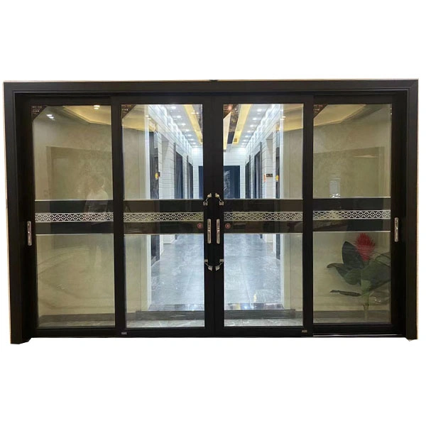Shopfront Commercial Exterior Sliding Low-E Glass Doors