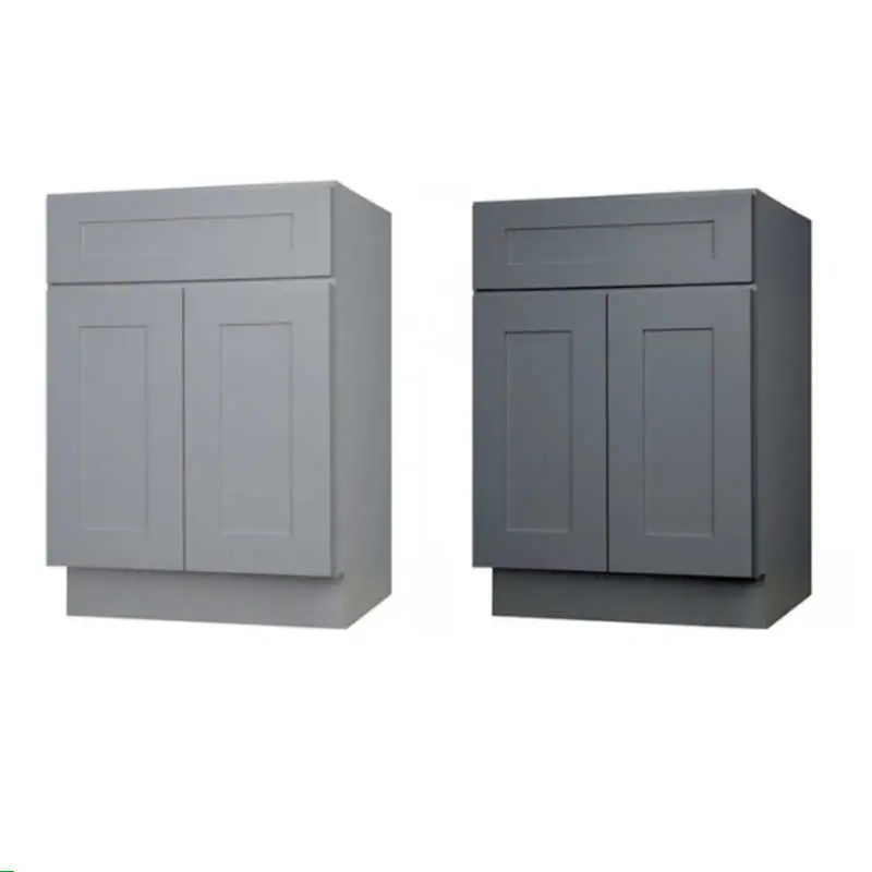 PVC Coated or Spray Painting MDF Shaker Solid Wooden Kitchen Cabinet Doors
