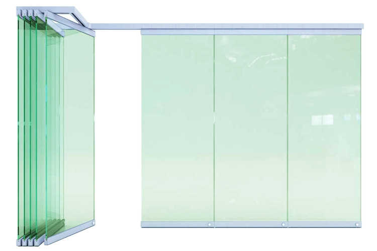 Frameless Partition Office Glass Folding Door