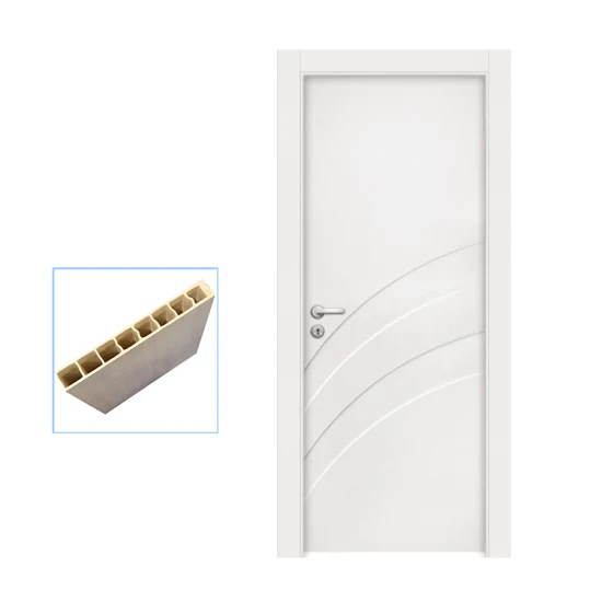Modern Style Laminated PVC Film Interior Waterproof Soundproof Full WPC Hollow Door Panels Composite Door in The MID East
