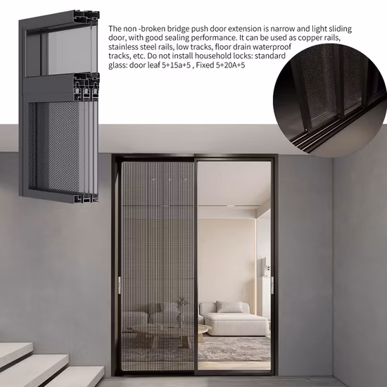 China Factory Price Double Glazed Aluminium Frame Slide House Doors and Windows Aluminum Sliding Door for Sale