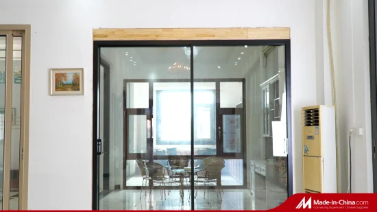 Latest Design Narrow Frame/Slim Frame Balcony Double Tempered Glass Exterior/Interioraluminum Sliding Door
